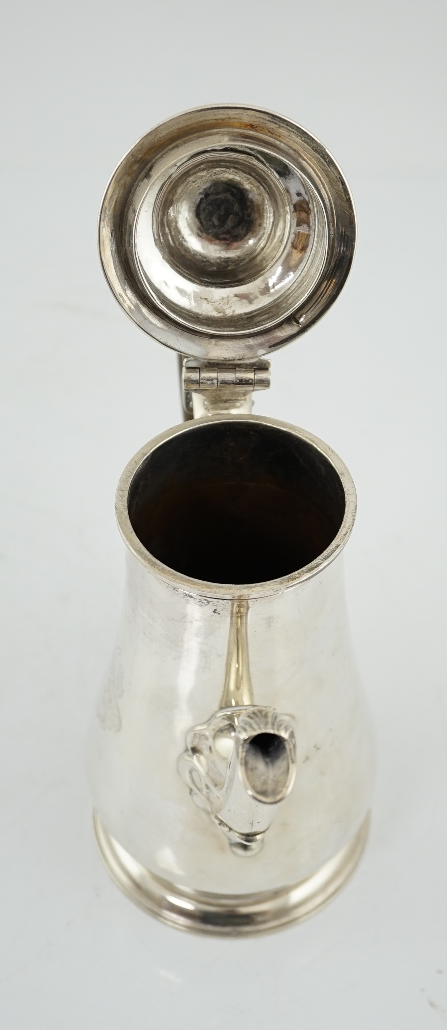 A George II silver coffee pot, possibly by William & Robert Peaston